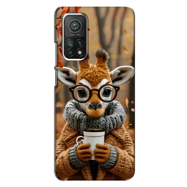 Чехол с рисунком «Жираф с кофе» для Xiaomi Mi 10T Чехол с рисунком «Жираф с кофе» для Xiaomi Mi 10T