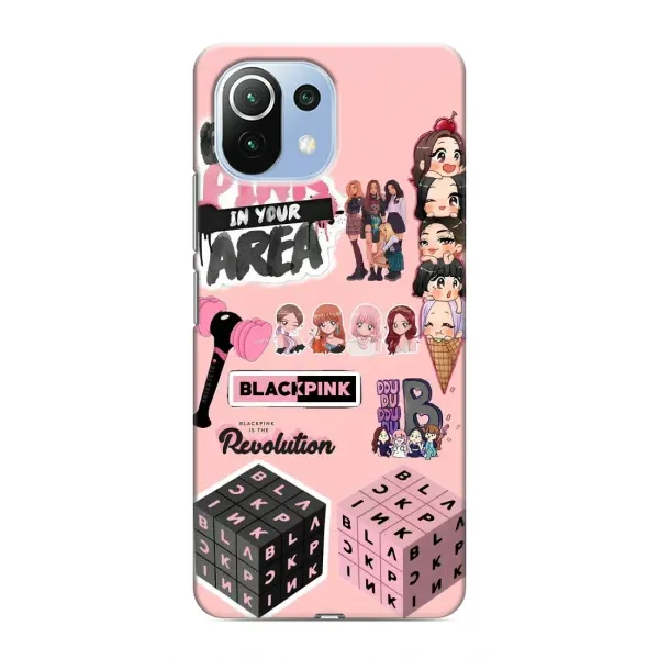 Чехол с рисунком «BLACK PINK коллаж» для Xiaomi Mi 11 Lite Чехол с рисунком «BLACK PINK коллаж» для Xiaomi Mi 11 Lite