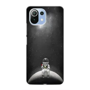 Силиконовый Чехол с принтом "Космонавты" на Xiaomi Mi 11 Lite (Космонавт романтик)