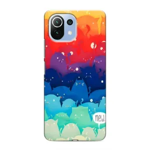 Силиконовый чехол с котиком для Xiaomi Mi 11 Lite (Mew)