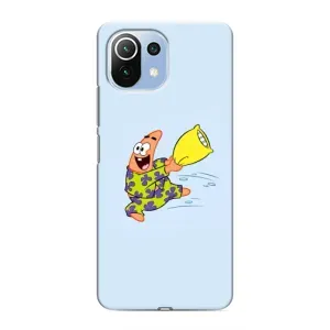 Чехлы с Патриком на Xiaomi Mi 11 Lite (Патрик с подушкой)