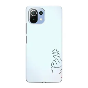 Чохол (Знак сердечка) для Xiaomi Mi 11 Lite (Сердечко на блакитному)