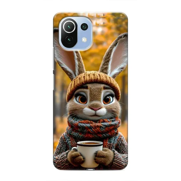 Чехол с рисунком «Зайчик с кофе» для Xiaomi Mi 11 Lite Чехол с рисунком «Зайчик с кофе» для Xiaomi Mi 11 Lite