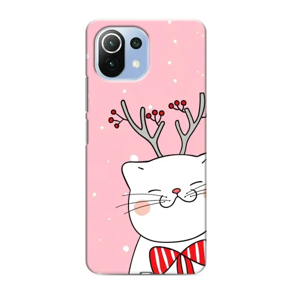 Чехол с рисунком «Зимний кот» для Xiaomi Mi 11 Lite Чехол с рисунком «Зимний кот» для Xiaomi Mi 11 Lite
