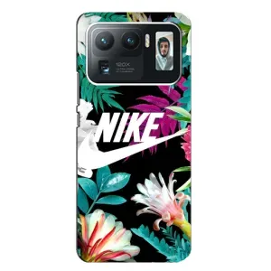 Силіконовый Чохол на Xiaomi Mi 11 Ultra з картинкою НАЙК (Квітковий Nike)
