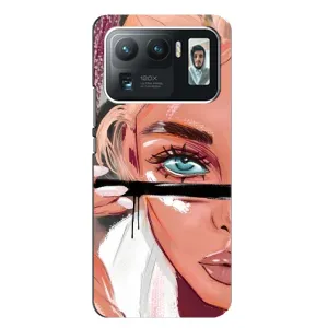 Силіконовый Чохол на Xiaomi Mi 11 Ultra з картинкой Модных девушек (Дівчина та вії)