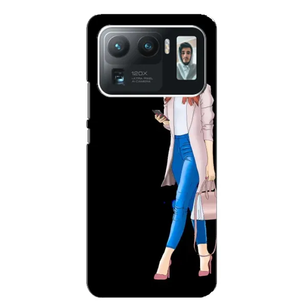 Чехол с рисунком «Девушка со смартфоном» для Xiaomi Mi 11 Ultra Чехол с рисунком «Девушка со смартфоном» для Xiaomi Mi 11 Ultra