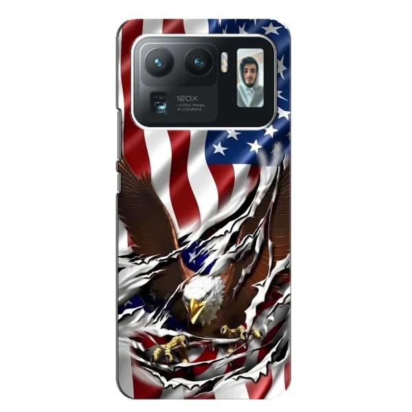 Чехол с рисунком «Флаг USA» для Xiaomi Mi 11 Ultra Чехол с рисунком «Флаг USA» для Xiaomi Mi 11 Ultra