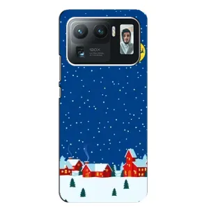 Силиконовый бампер на рождество для Xiaomi Mi 11 Ultra (Город в снегу)