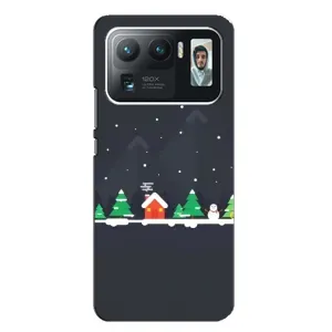 Силиконовый бампер на рождество для Xiaomi Mi 11 Ultra (Город зимний)