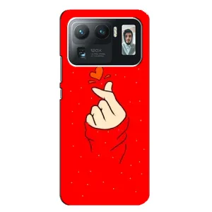 Чехлы (Знак сердечка) на Xiaomi Mi 11 Ultra (Сердце на красном)