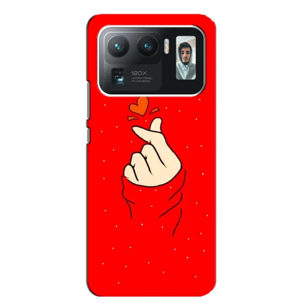 Чехол с рисунком «Сердце на красном» для Xiaomi Mi 11 Ultra Чехол с рисунком «Сердце на красном» для Xiaomi Mi 11 Ultra