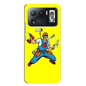 Силиконовый бампер (Работники) на Xiaomi Mi 11 Ultra (Строитель)
