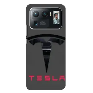 Силиконовый бампер с картинкой машины на Xiaomi Mi 11 Ultra (Logo TESLA)