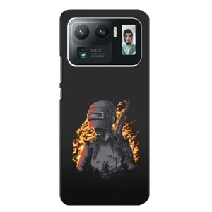 Силиконовый чехол с картинкой "Герой Pubg" на Xiaomi Mi 11 Ultra (В огне)