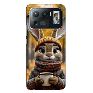 Друкований чохол 'Звірята з кавою' для Xiaomi Mi 11 Ultra (Зайчик з кавою)