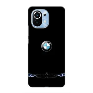 Силиконовый бампер с картинкой машины на Xiaomi Mi 11 (Черный BMW)