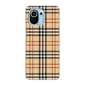 Чехол с Брендами одежды на Сяоми Нот 11 (Burberry стиль)