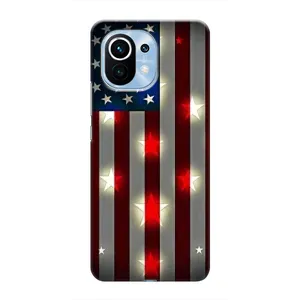 Чехол Флаг USA для Xiaomi Mi 11 (Флаг США 2)