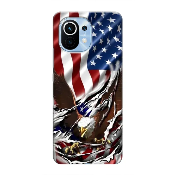 Чехол с рисунком «Флаг USA» для Xiaomi Mi 11 Чехол с рисунком «Флаг USA» для Xiaomi Mi 11