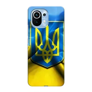 Чехол с картинкой (Патриотический ГЕРБ) на Xiaomi Mi 11 (Герб и Флаг Украины)