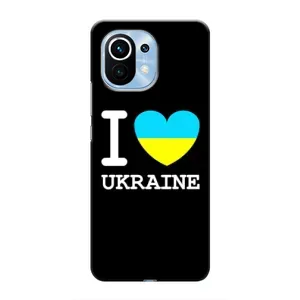 Чехол с Украинской символикой на Сяоми Нот 11 (I Love Ukraine)