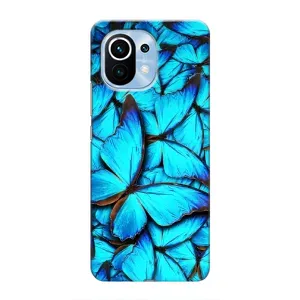 Силиконовый бампер с картинкой животных для Xiaomi Mi 11 (Крылья бабочек)