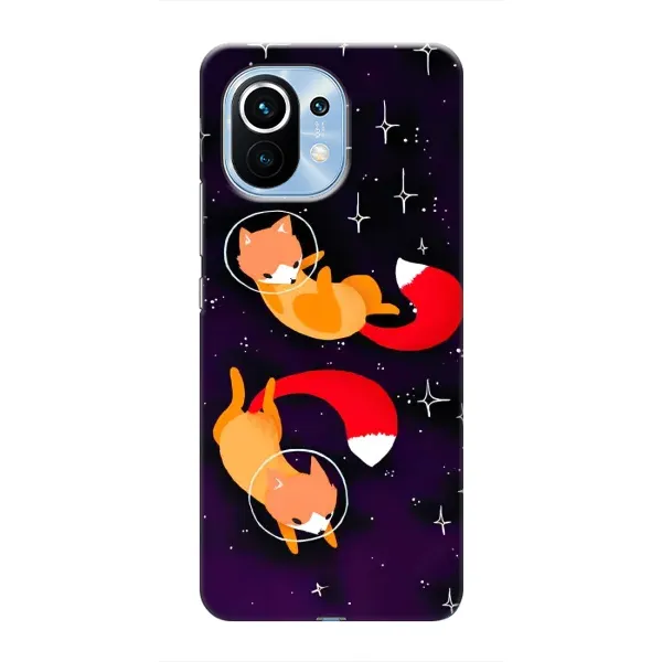 Чехол с рисунком «Лисы» для Xiaomi Mi 11 Чехол с рисунком «Лисы» для Xiaomi Mi 11