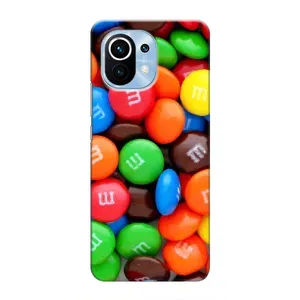 Чехол с изображением вкусной еды для Xiaomi Mi 11 (Разноцветные M&M'S)