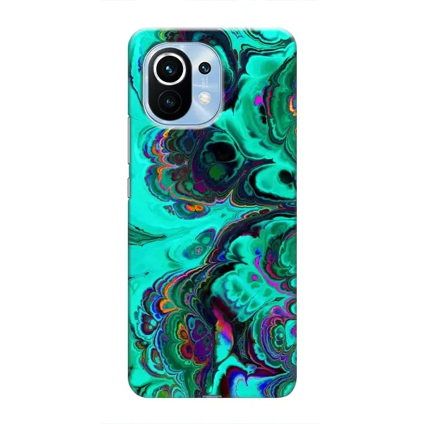 Чехол с рисунком «Салатный мрамор» для Xiaomi Mi 11 Чехол с рисунком «Салатный мрамор» для Xiaomi Mi 11