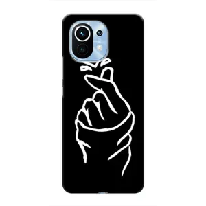 Чохол (Знак сердечка) для Xiaomi Mi 11 (Сердечко на чорному)