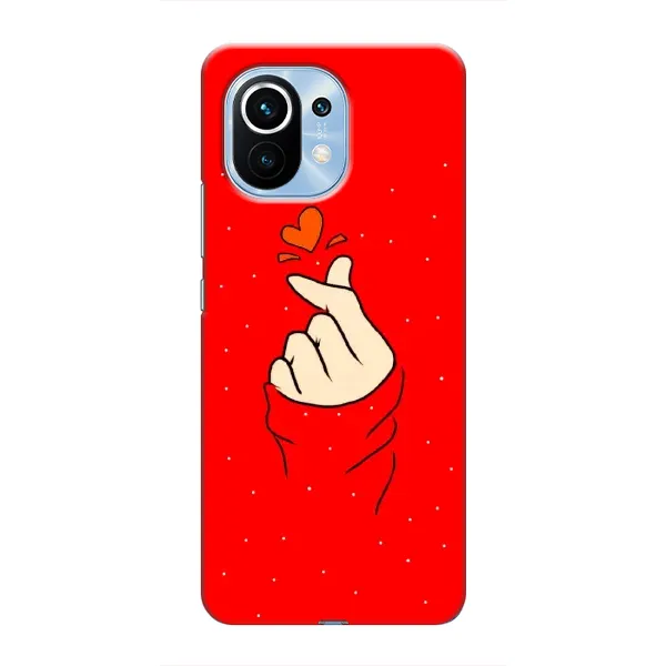 Чехол с рисунком «Сердце на красном» для Xiaomi Mi 11 Чехол с рисунком «Сердце на красном» для Xiaomi Mi 11