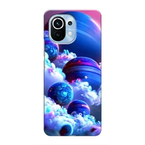 Чехлы КОСМОС для Xiaomi Mi 11 (Синие планеты)