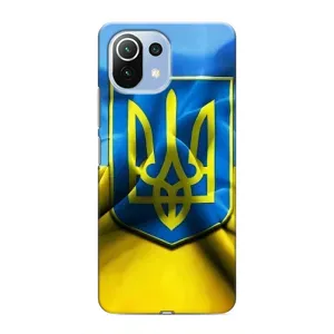 Чохол з картинкою (Патріотичний ГЕРБ) на Xiaomi Mi 11i (Герб і Прапор України)