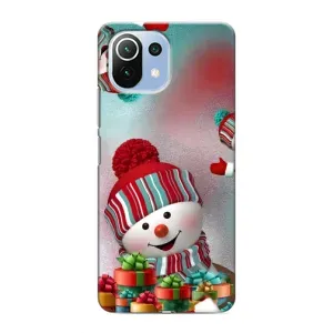 Чехлы на Новый Год Xiaomi Mi 11i (Снеговик в шапке)