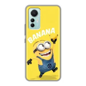 Мультяшный принт на Чехол для Сяоми ми 12 лайт (Banana)