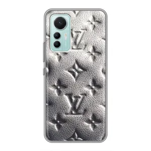 Текстурный Чехол Louis Vuitton для Сяоми ми 12 лайт (Бежевый ЛВ)