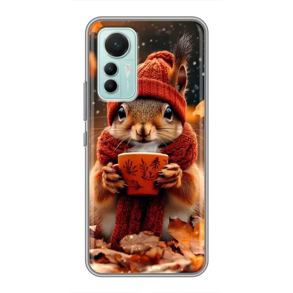 Чехол с рисунком «Белка с кофе» для Xiaomi Mi 12 Lite Чехол с рисунком «Белка с кофе» для Xiaomi Mi 12 Lite