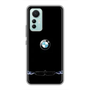 Силиконовый бампер с картинкой машины на Xiaomi Mi 12 Lite (Черный BMW)