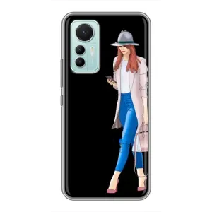 Чохол з картинкою Модні Дівчата Xiaomi Mi 12 Lite (Дівчина з телефоном)