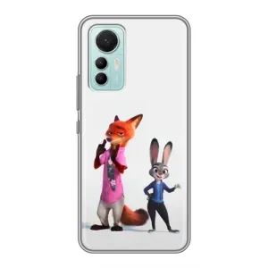 Силіконовий чохол з принтом Зоотрополіс для Xiaomi Mi 12 Lite (Джуді і Нік)