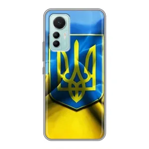 Чехол с картинкой (Патриотический ГЕРБ) на Xiaomi Mi 12 Lite (Герб и Флаг Украины)