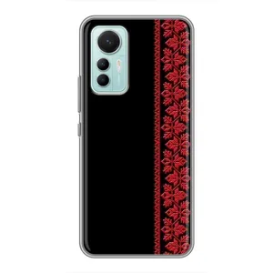 Силиконовый Чехол на Xiaomi Mi 12 Lite (Красная Вышиванка)