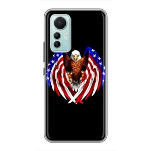 Чехол Флаг USA для Xiaomi Mi 12 Lite (Крылья США)