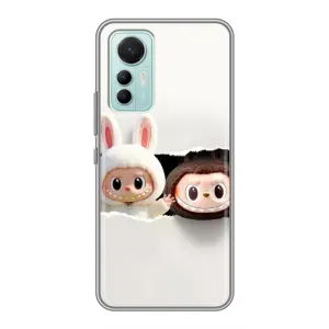 Чехол с принтом Лабубу для Xiaomi Mi 12 Lite (Фигурки Labubu)