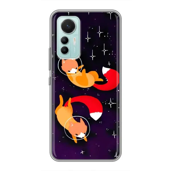 Чехол с рисунком «Лисы» для Xiaomi Mi 12 Lite