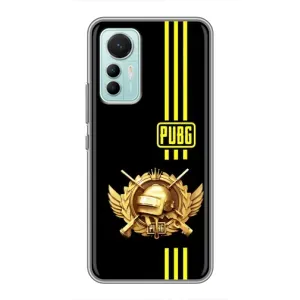 Чохол (TPU) з картинкою "Лого Пабг" на Сяомі мі 12 лайт (Логотип PUPG)