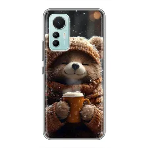 Друкований чохол 'Звірята з кавою' для Xiaomi Mi 12 Lite (Ведмедик з кавою)
