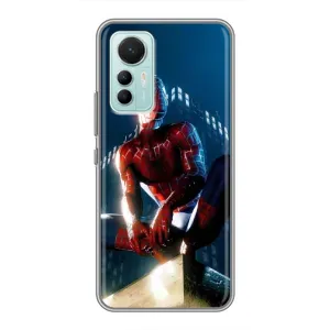 Чехол Супергерой Человека Паука на Xiaomi Mi 12 Lite (Паук на доме)
