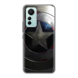 Чехол с Щитом Капитана Америки на Xiaomi Mi 12 Lite (Ретро Щит Капитана)